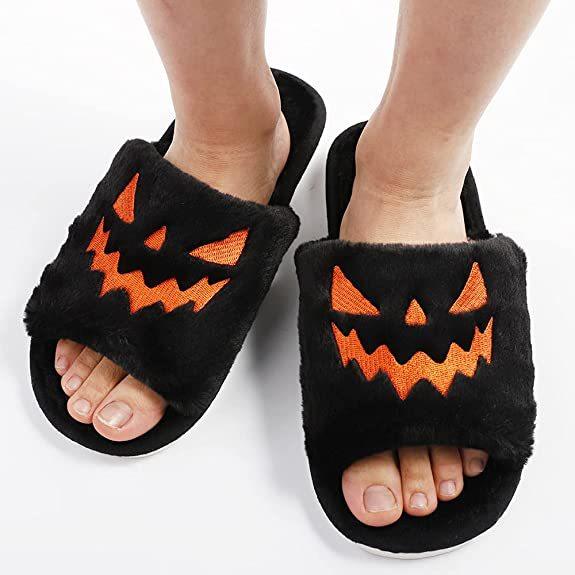 Halloween Women's Soft And Comfortable Plush Slippers Cosplay Shoes Furry Plush Slippers Kawaii Cute Shoes Home Slippers Halloween Dress Up Shoes - MRSLM