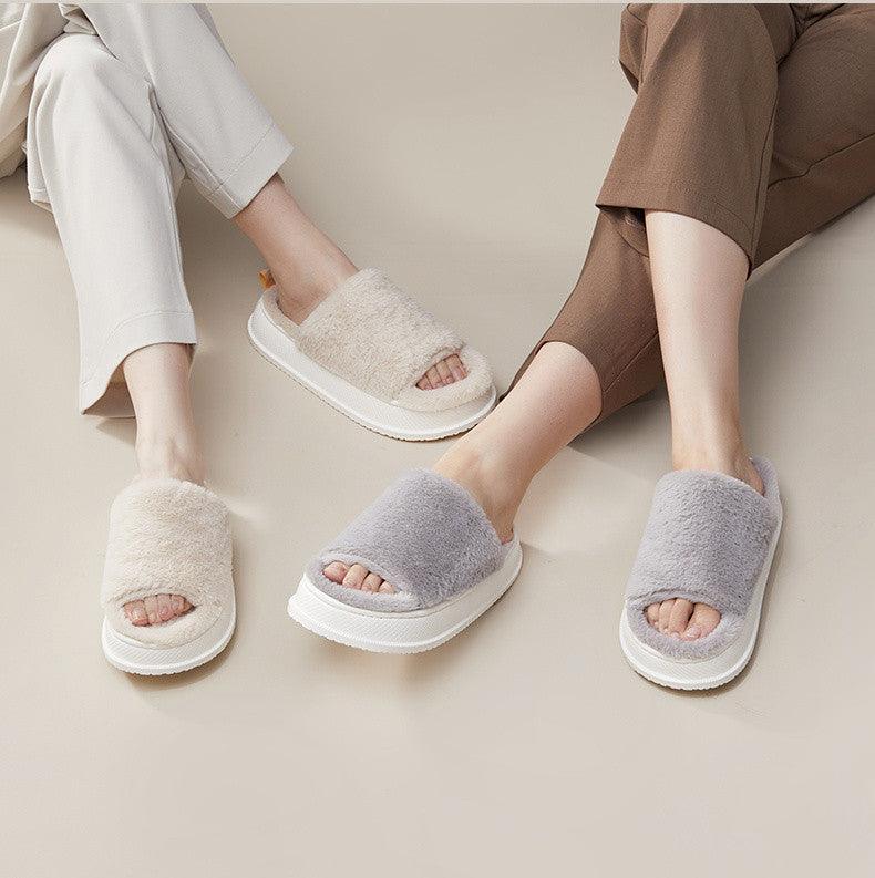 Thick-soled Cotton Slippers Increase The Outer Wear Net Red - MRSLM