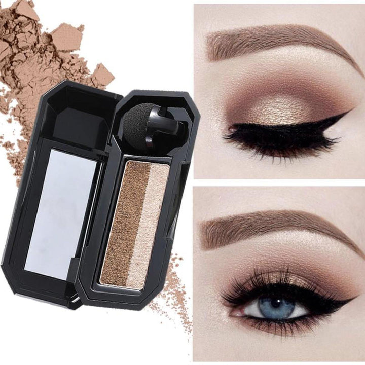Dual Color Eye Shadow Makeup Palette Perfect Glitter Eye Shadow Shade Cosmetic - MRSLM