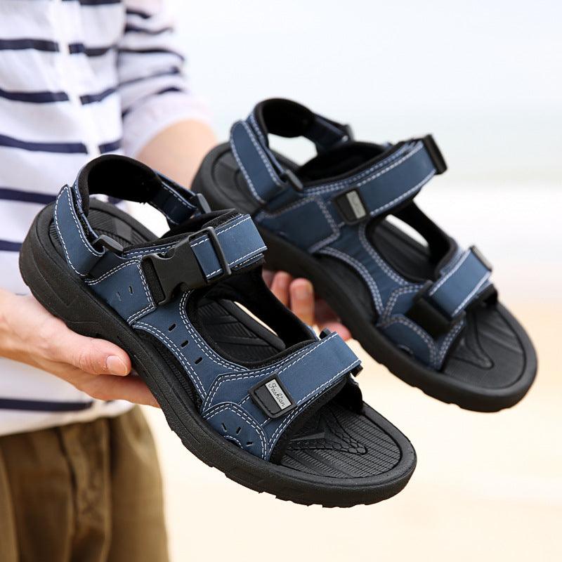 Men Sandals 2021 Summer Shoes Flat Non-slip Outdoor Men Beach Sandals Man Sport Sandals - MRSLM