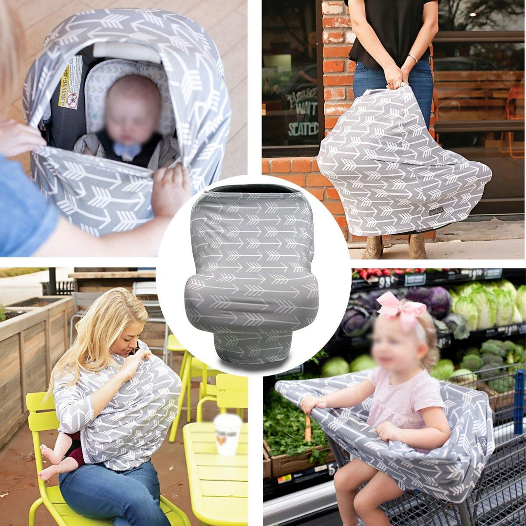 Multi-Use Stretchy Stroller Car Seat Cart Cover Nursing Scarf Breastfeeding Cover - MRSLM