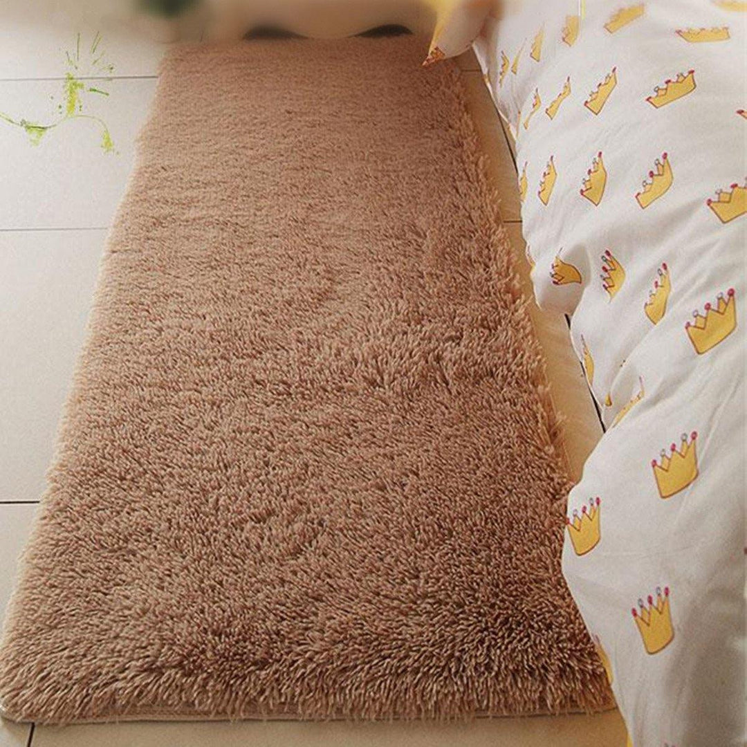 60 x 120cm Anti Skid Shaggy Fluffy Area Rug Bedroom Carpet Floor Mat Parlor Decor - MRSLM