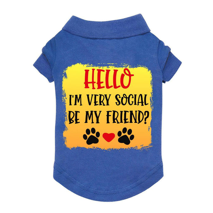 Friend Dog Polo Shirt - Colorful Dog T-Shirt - Printed Dog Clothing - MRSLM