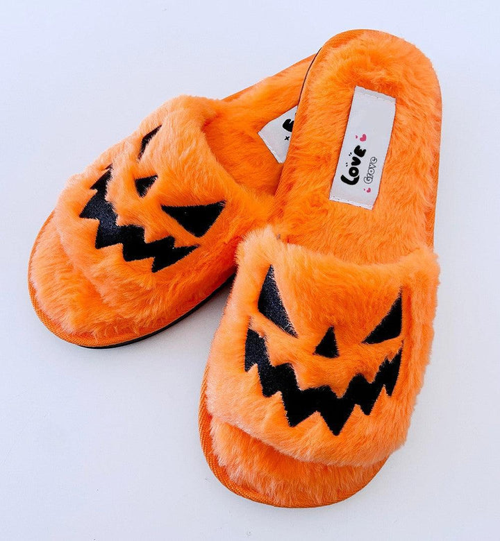 Halloween Women's Soft And Comfortable Plush Slippers Cosplay Shoes Furry Plush Slippers Kawaii Cute Shoes Home Slippers Halloween Dress Up Shoes - MRSLM