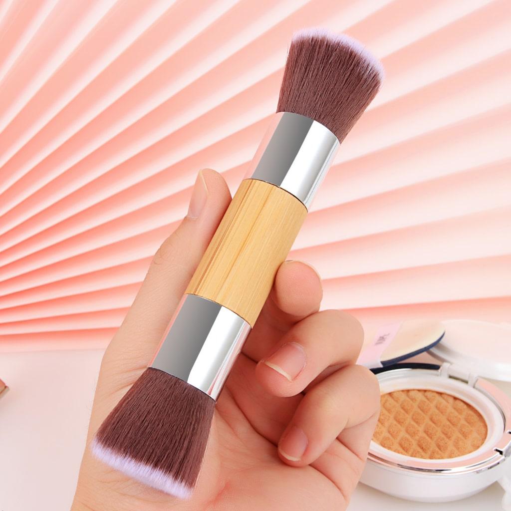 Double-Headed Bamboo Makeup Brush - MRSLM