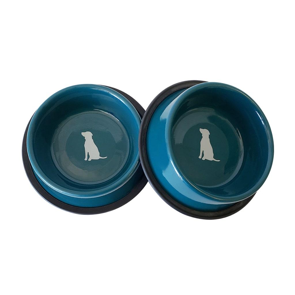 Teal Non Skid Dog Bowl - MRSLM