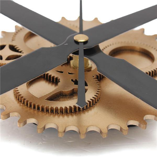 Vintage DIY Clock Mechanism Clock Movement Retro Gear Large Wall Clock Home Decor - MRSLM