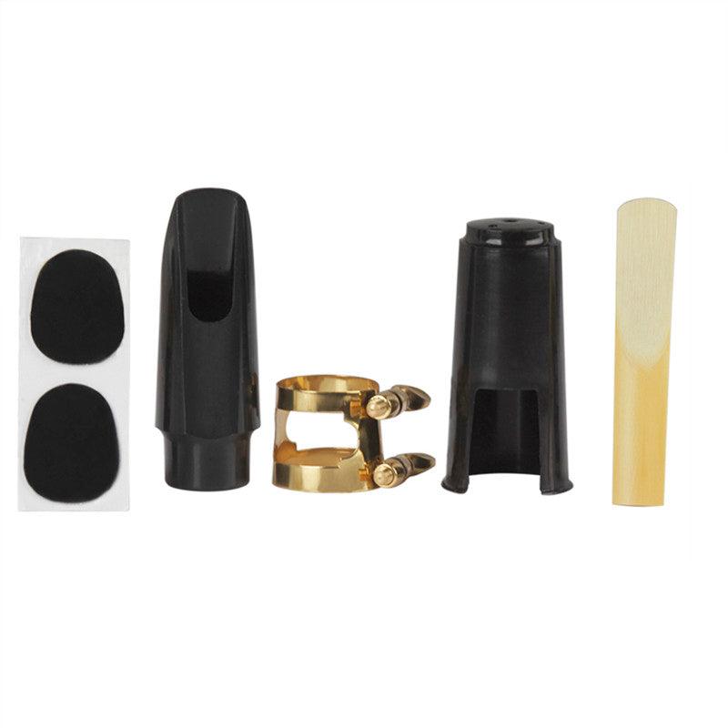Soprano Saxophone Mouthpiece Plastic with Cap Metal Buckle Reeds Mouthpiece Patches Pads Cushions - MRSLM
