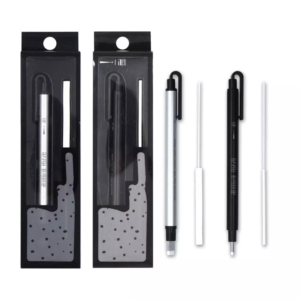 Seami Automatic Pencil Eraser Round/Square Fine Rubber Pen Type Professional High Precision Pencil Eraser for Sketch Supplies - MRSLM