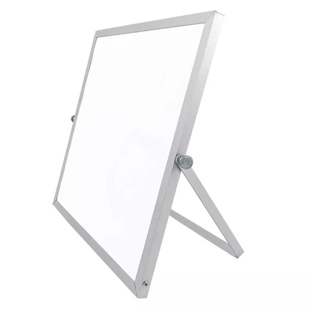 Holyde Dual Side Whiteboard Aluminium Alloy Magnetic Erasable Whiteboard Desktop Double Sided Message Board Stand - MRSLM
